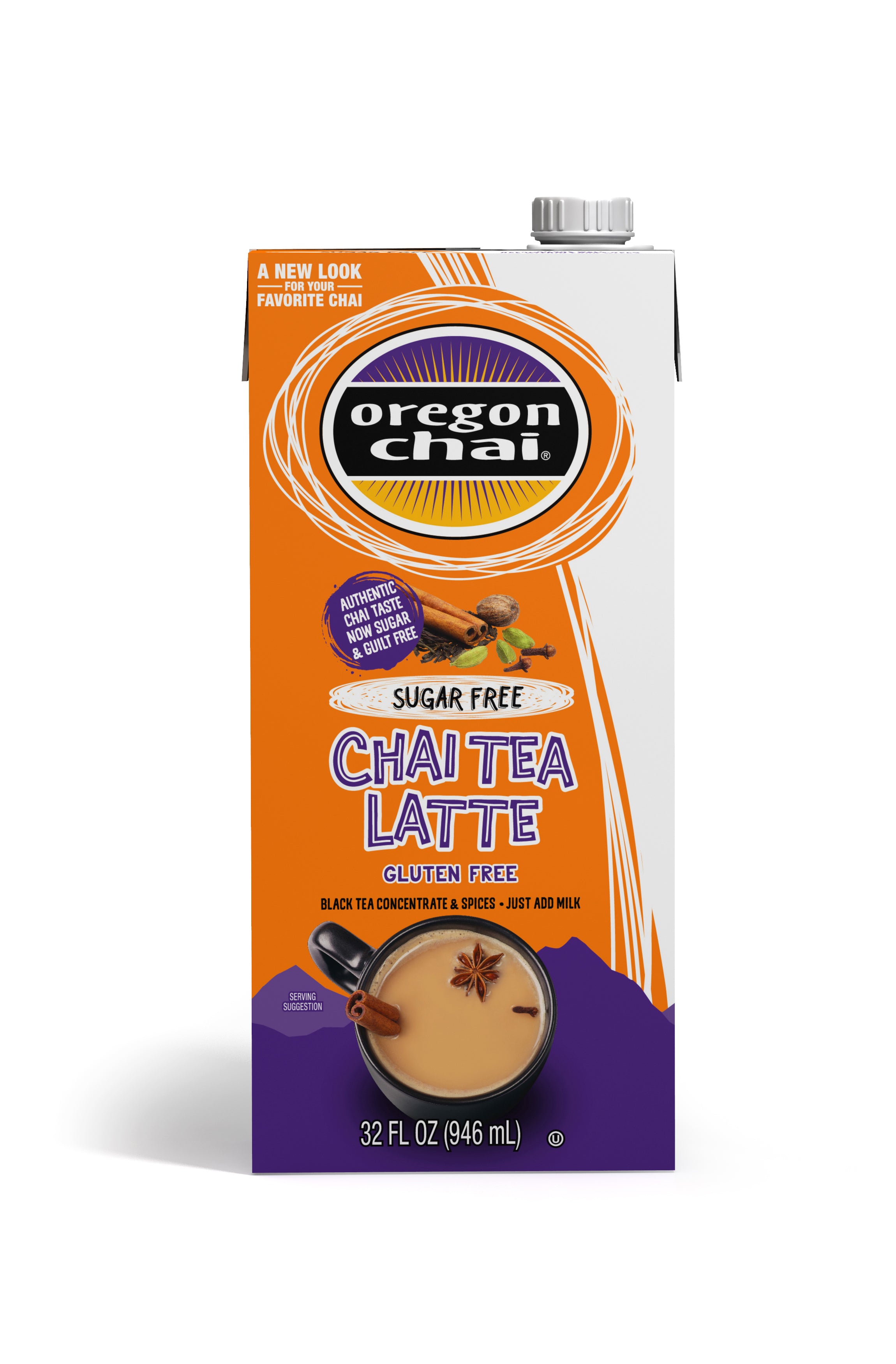 Oregon Chai Tea: Sugar Free Original - 32 oz. Carton