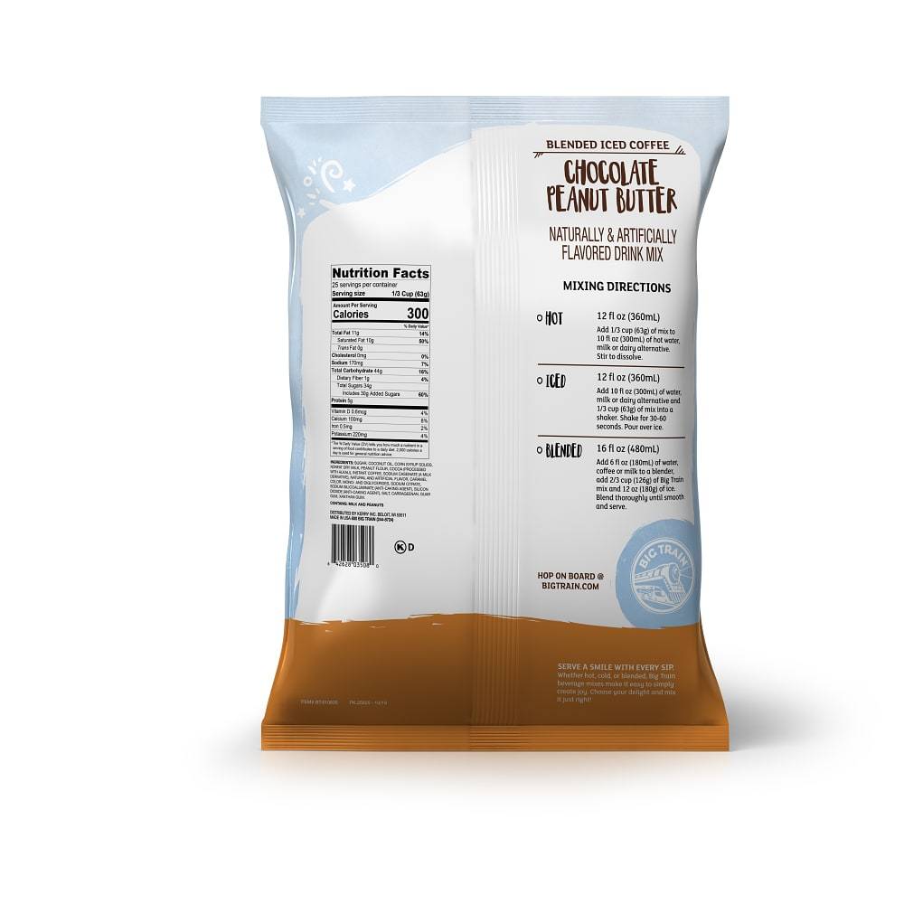 Big Train Blended Ice Coffee - 3.5 lb. Bulk Bag: Chocolate Peanut Butter
