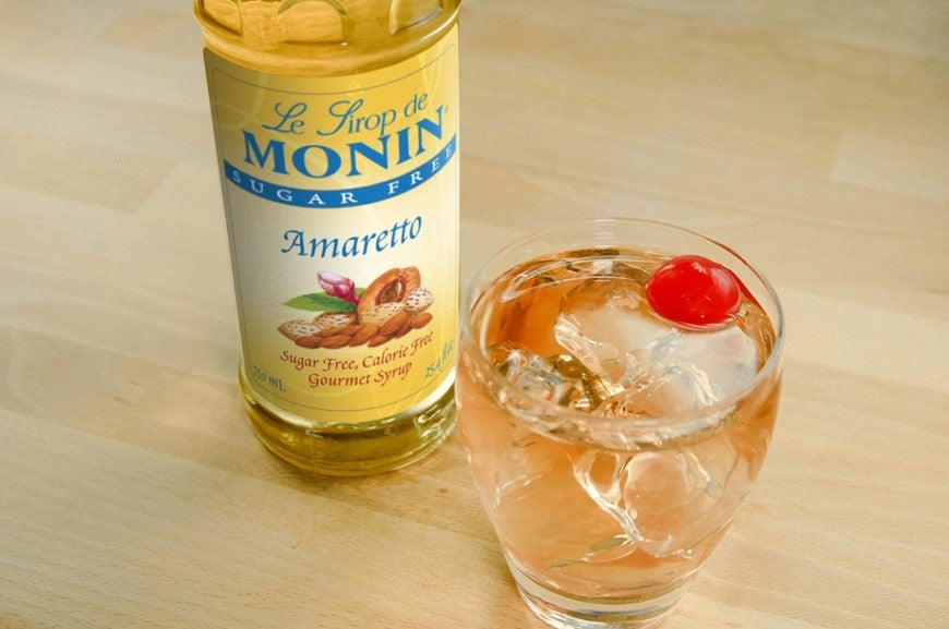 Monin  Sugar Free Flavored Syrups - 750 ml. Glass Bottle: Amaretto (Sugar Free)