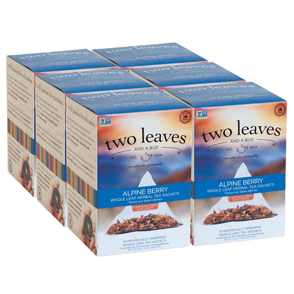 Two Leaves Tea - Box of 15 Tea Sachets: Alpine Berry