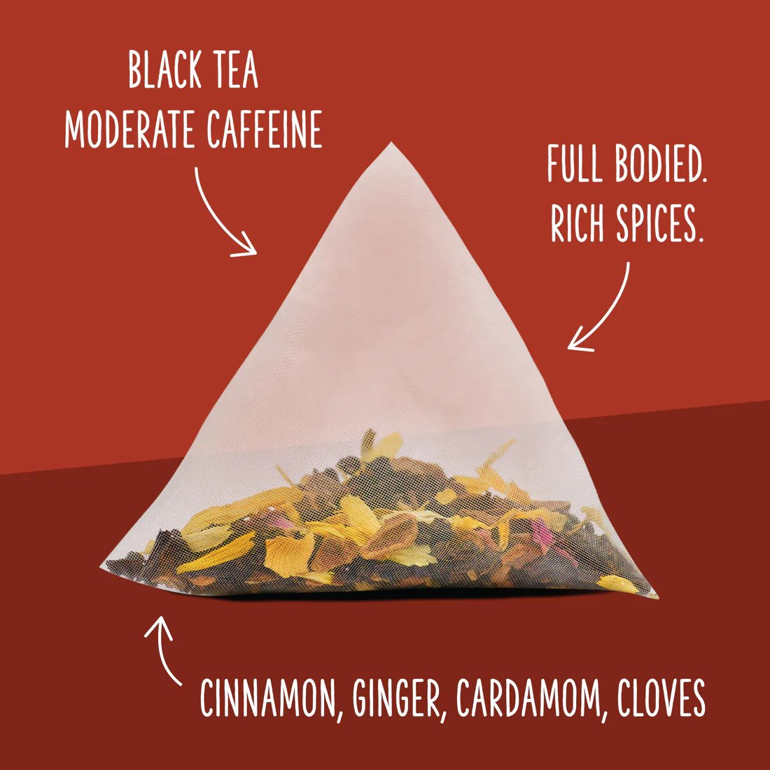 Two Leaves Tea - Box of 100 Tea Sachets: Organic Mountain High Chai