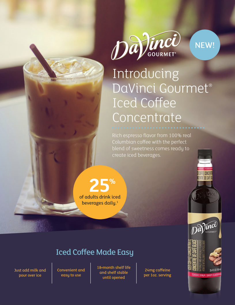 Davinci Gourmet Iced Coffee Concentrate - 750 ml. Plastic Bottle