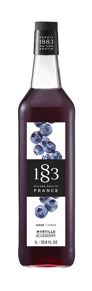 1883 Classic Flavored Syrups - 1L GLASS Bottle: Blueberry