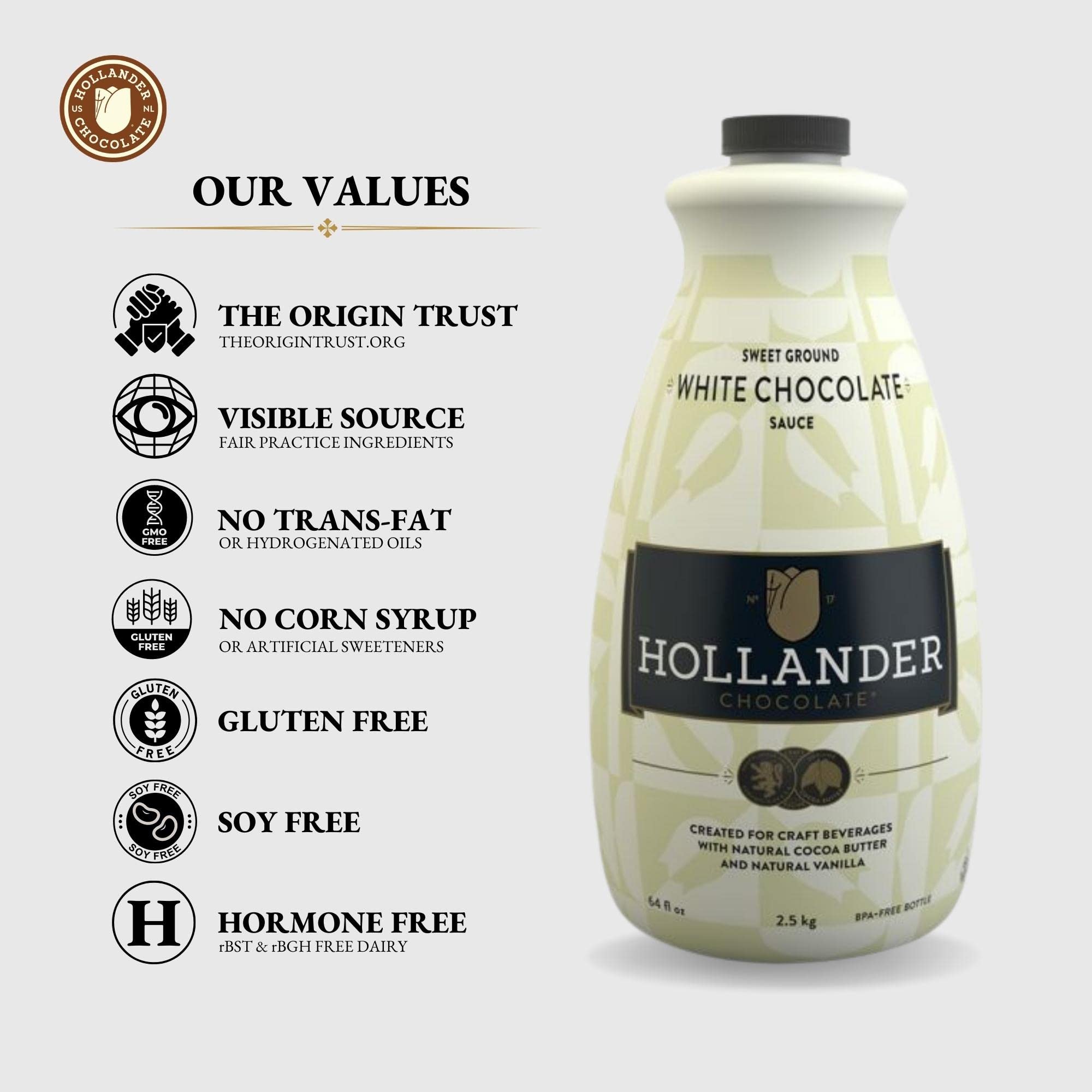 Hollander Sauce - 64 oz. Bottle: White Chocolate