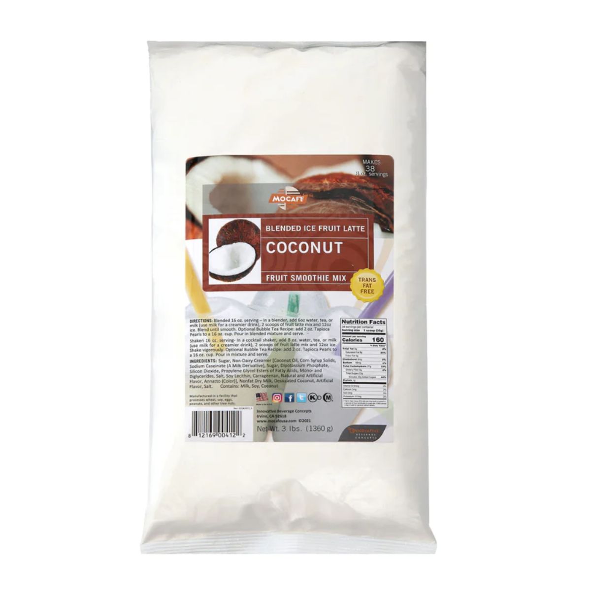 MoCafe - Blended Fruit Cremes - 3 lb. Bulk Bag : Coconut