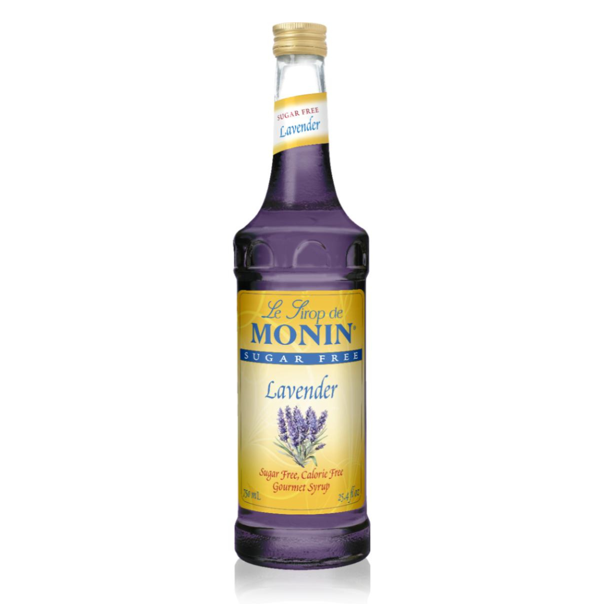 Monin  Sugar Free Flavored Syrups - 750 ml. Glass Bottle: Lavender (Sugar Free)