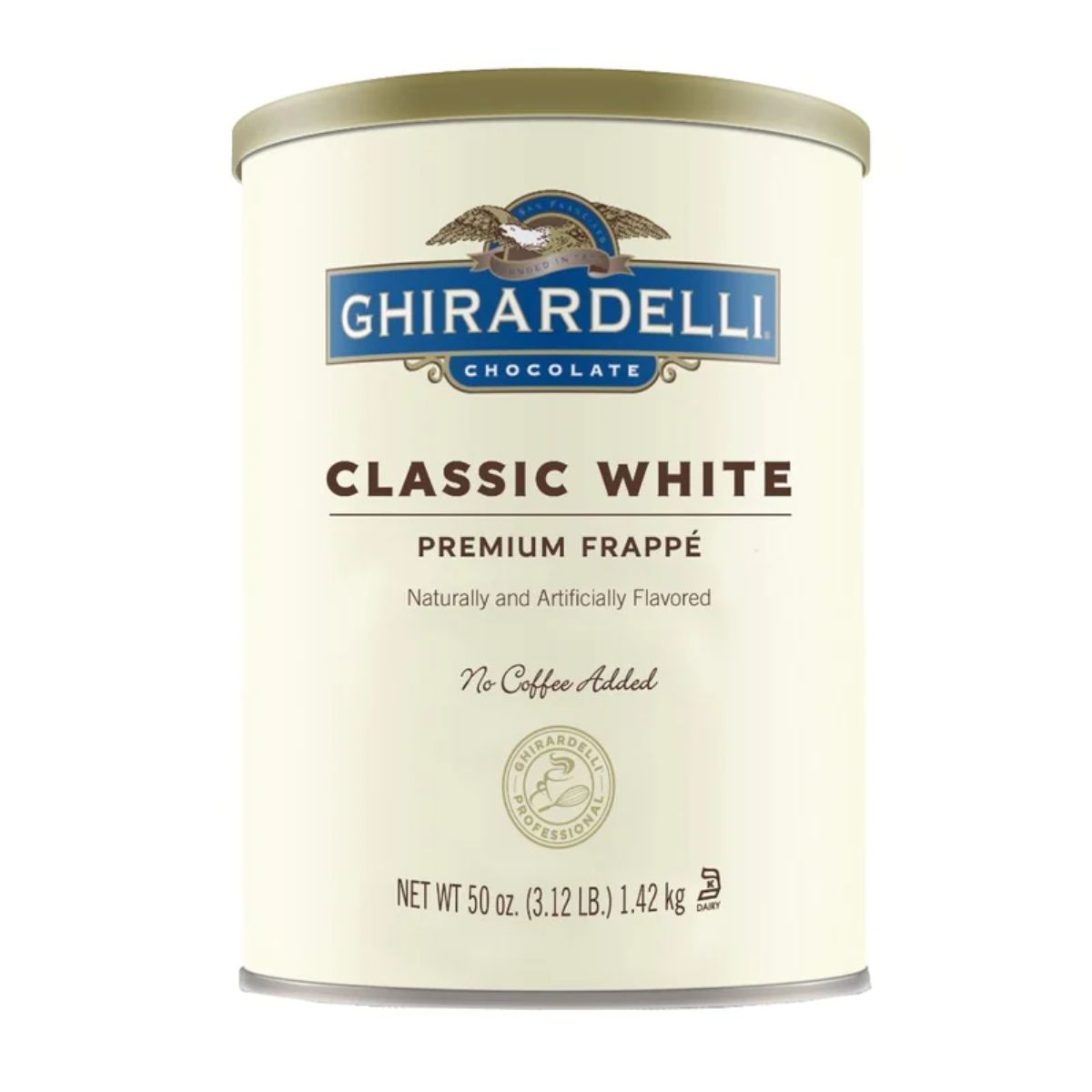 Ghirardelli Frappe Classico - 3.12 lb. Can: Classic White