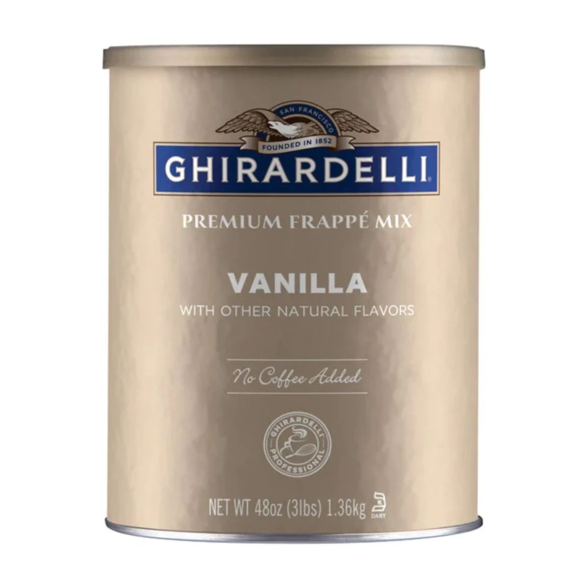 Ghirardelli Vanilla Premium Frappe Mix - 3lb Can