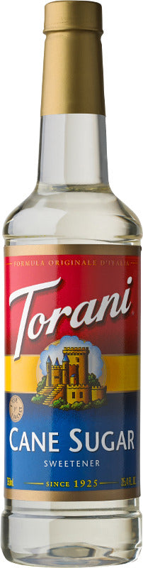 Torani Cane Sugar Sweetener - 750ml Plastic Bottle Case