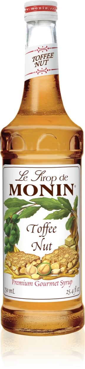 Monin Classic Flavored Syrups - 750 ml. Glass Bottle: Toffee Nut