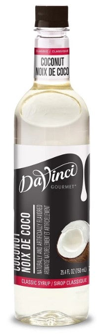 Davinci Classic Flavored Syrups - 750 ml. Plastic Bottle: Coconut