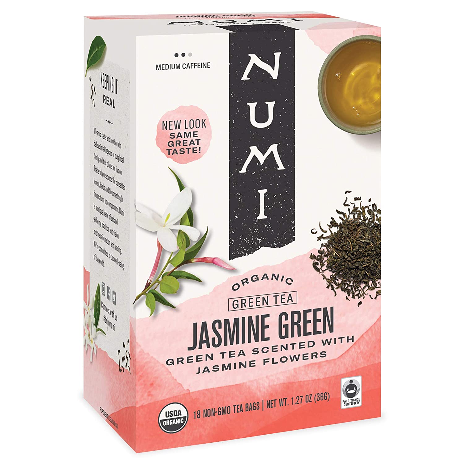 Numi Tea - Box of 18 Single Serve Packets: Jasmine Green