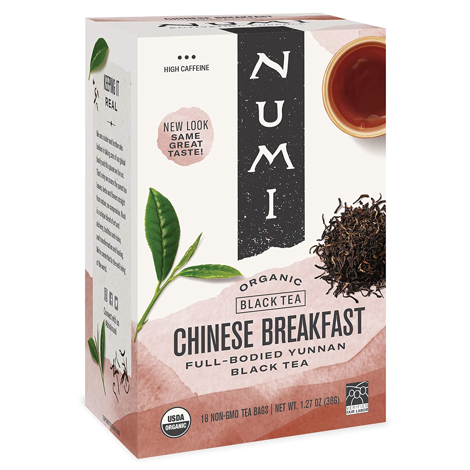 Numi Tea - Box of 18 Single Serve Packets: Chinese Breakfast
