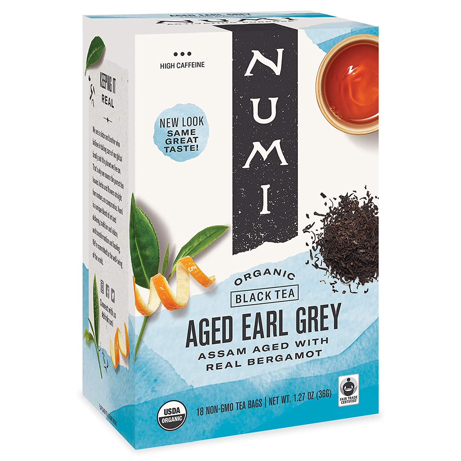 Numi Tea - Box of 18 Single Serve Packets: Aged Earl Grey