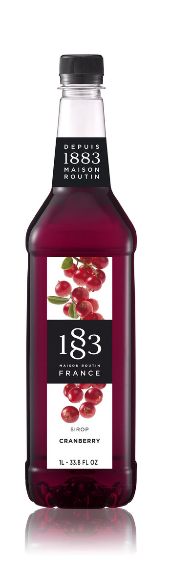 1883 Classic Flavored Syrups - 1L Plastic Bottle: Cranberry