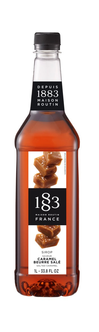 1883 Classic Flavored Syrups - 1L Plastic Bottle: Salted Caramel