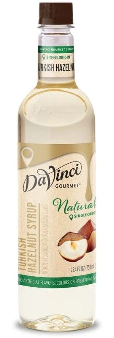 DaVinci Naturals Flavored Syrups - 750 ml. Plastic Bottle: Single Origin Turkish Hazelnut