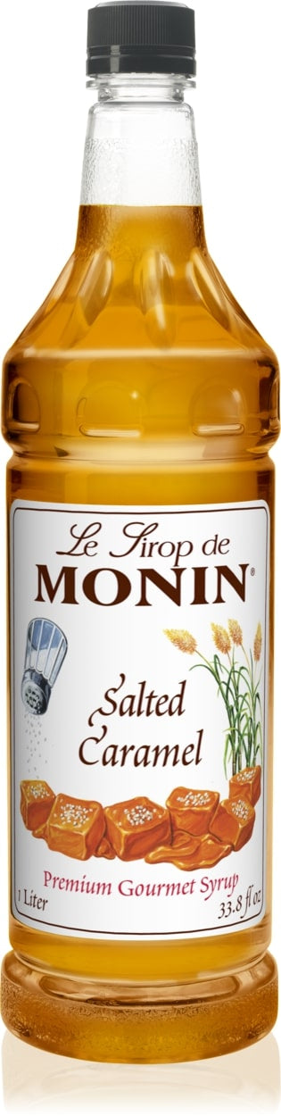 Monin Classic Salted Caramel Syrup - 1L Plastic Bottle