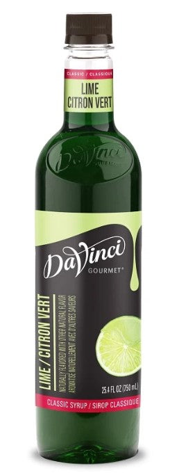 Davinci Classic Flavored Syrups - 750 ml. Plastic Bottle: Lime