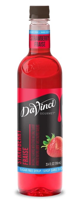 Davinci Sugar Free Flavored Syrups - 750 ml. Plastic Bottle: Strawberry