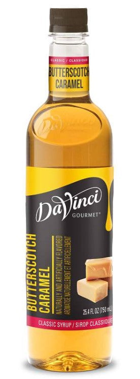 Davinci Classic Flavored Syrups - 750 ml. Plastic Bottle: Butterscotch