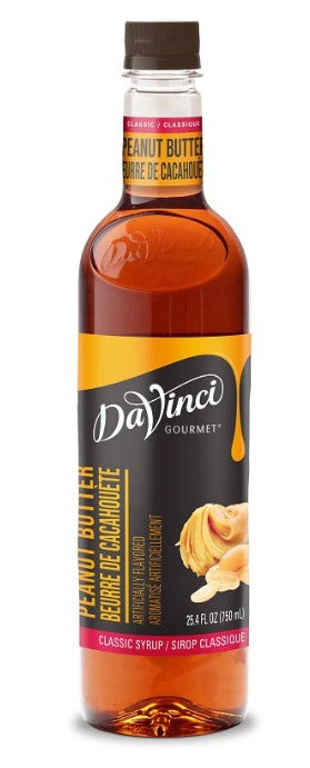 Davinci Classic Flavored Syrups - 750 ml. Plastic Bottle: Peanut Butter