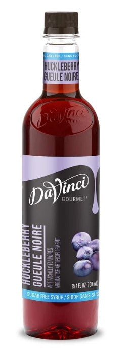 Davinci Sugar Free Flavored Syrups - 750 ml. Plastic Bottle: Huckleberry