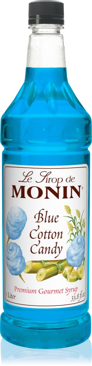Monin Classic Syrup - 1L Plastic Bottle: Blue Cotton Candy