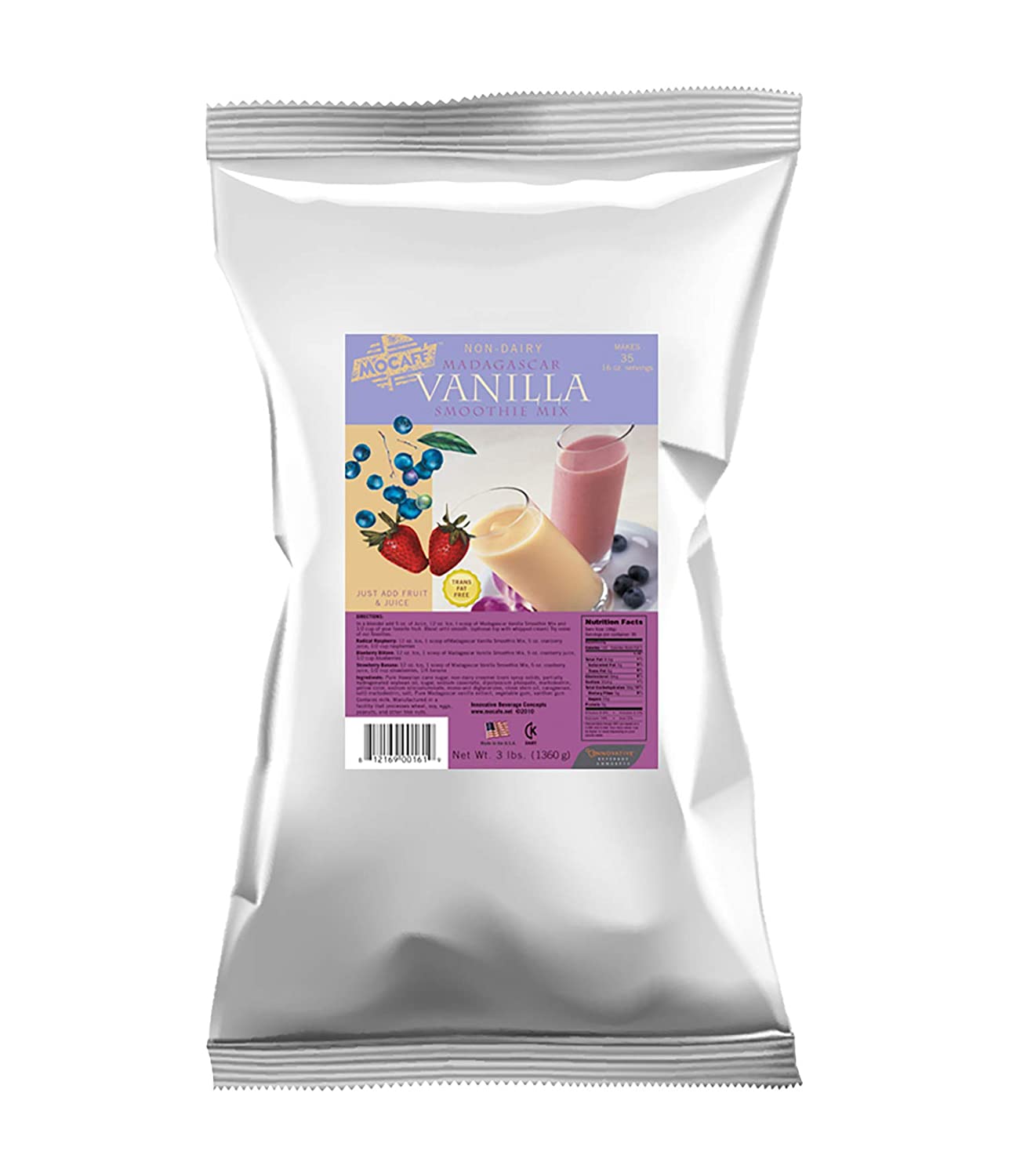 MoCafe - Smoothie Base - 3 lb. Bag: Non-Dairy Madagascar Vanilla