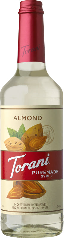 Torani Puremade Flavor Syrup: 750ml Glass Bottle: Almond