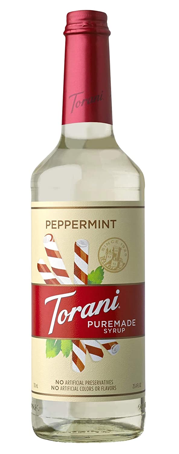 Torani Puremade Flavor Syrup: 750ml Glass Bottle: Peppermint