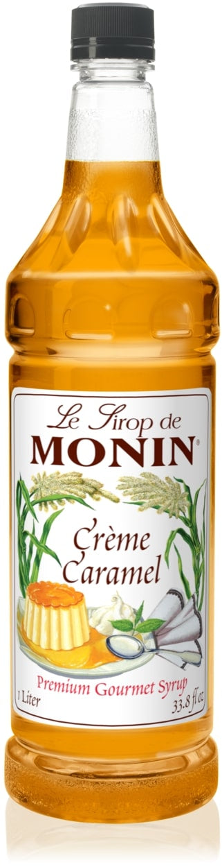 Monin Classic Syrup - 1L Plastic Bottle: Creme Caramel