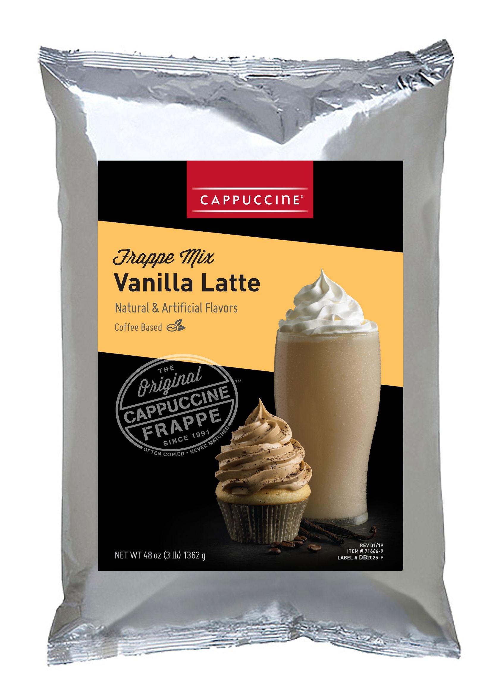 Cappuccine Coffee Frappe Mix - 3 lb. Bulk Bag: Vanilla Latte
