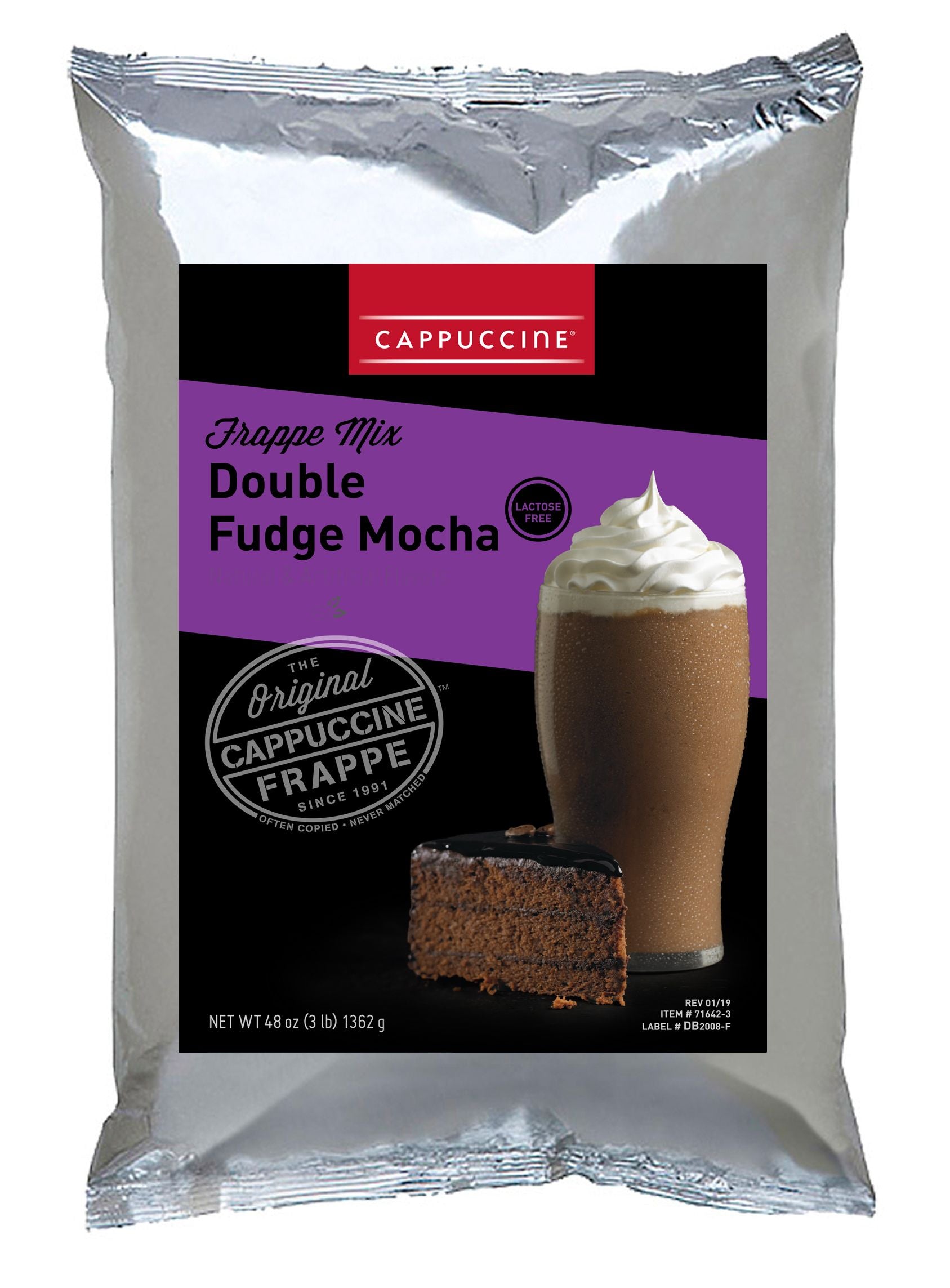 Cappuccine Coffee Frappe Mix - 3 lb. Bulk Bag: Double Fudge Mocha