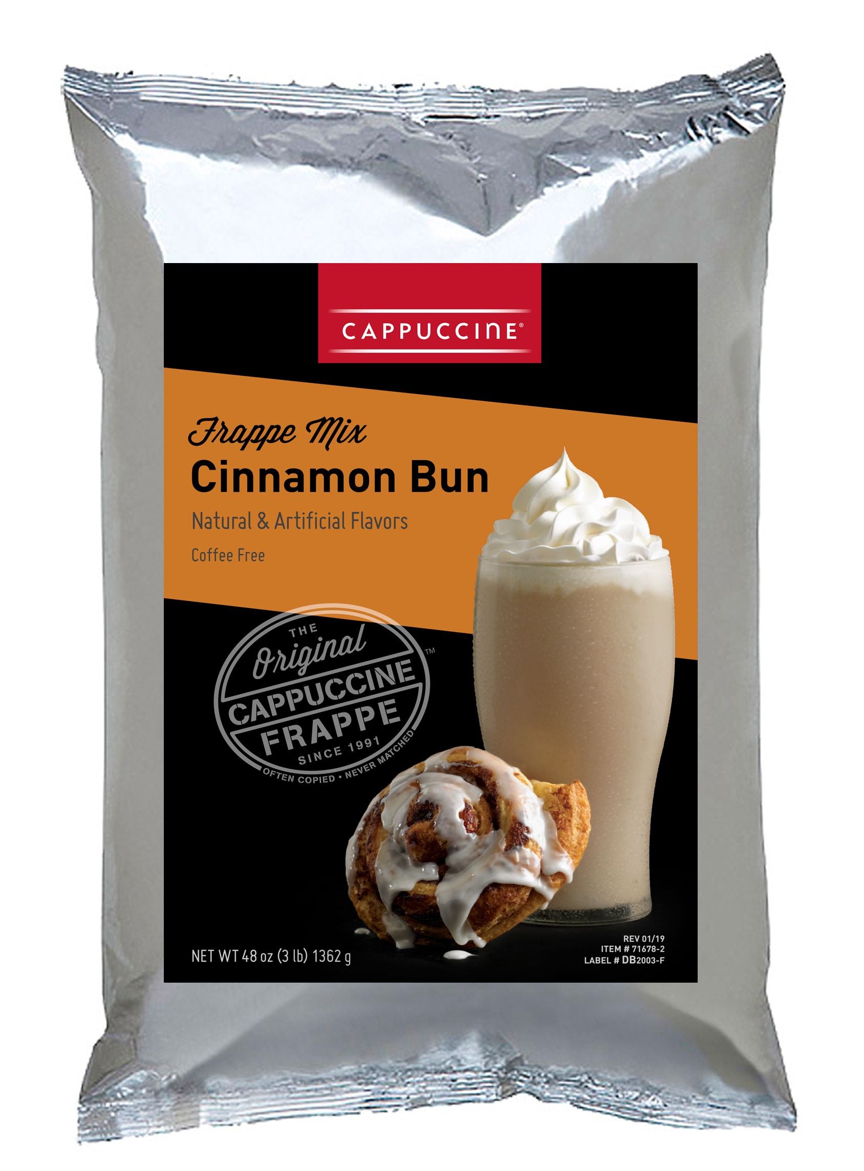 Cappuccine Frappe Mix - 3 lb. Bulk Bag: Cinnamon Bun