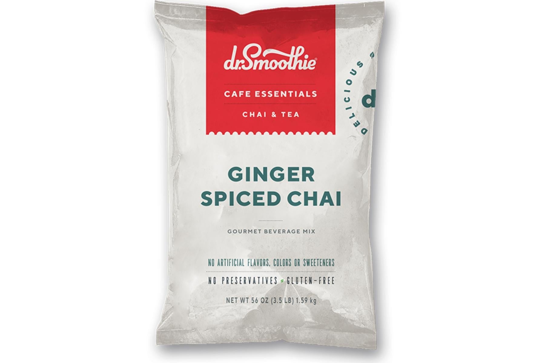 Dr. Smoothie Cafe Essentials Chai & Tea - 3.5lb Bulk Bag: Ginger Spiced Chai