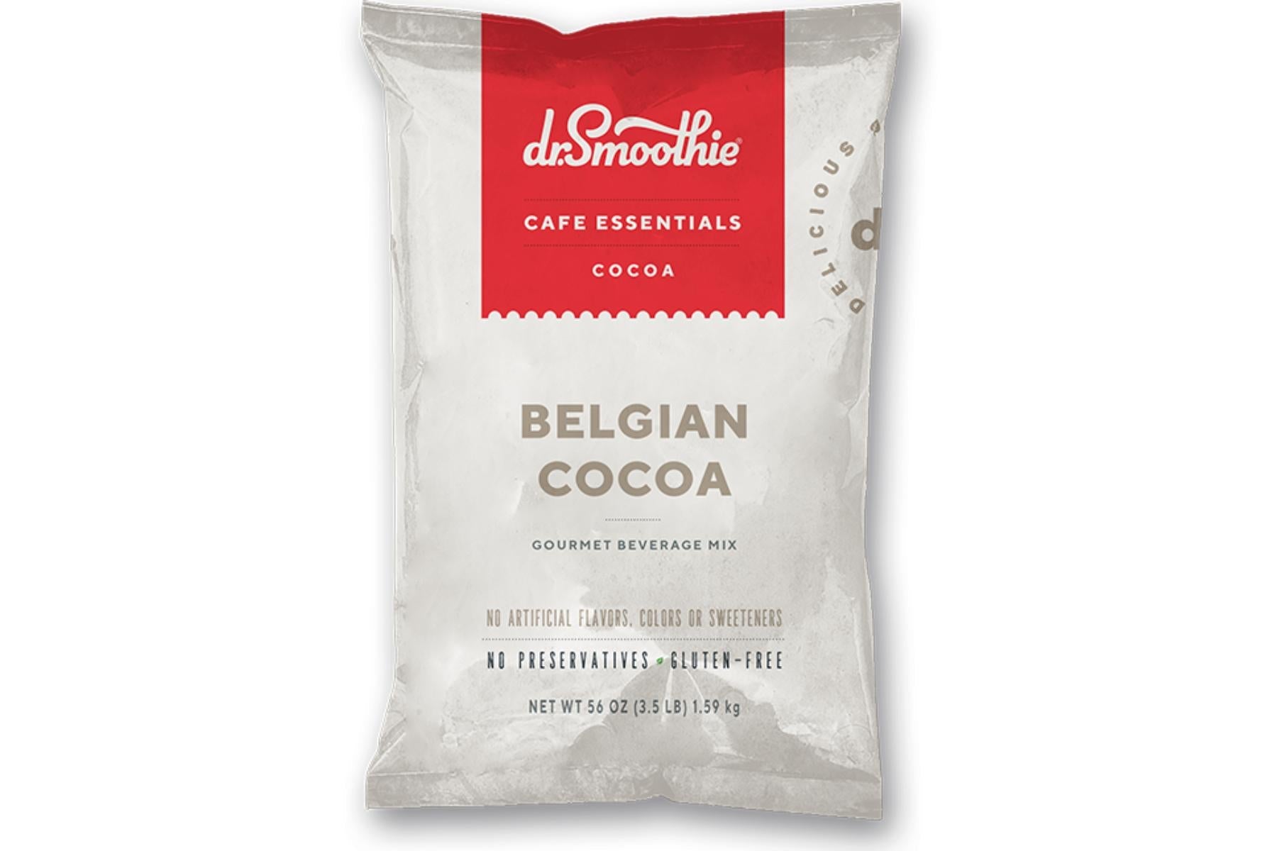 Dr. Smoothie Cafe Essentials Cocoa - 3.5lb Bulk Bag: Belgian Cocoa