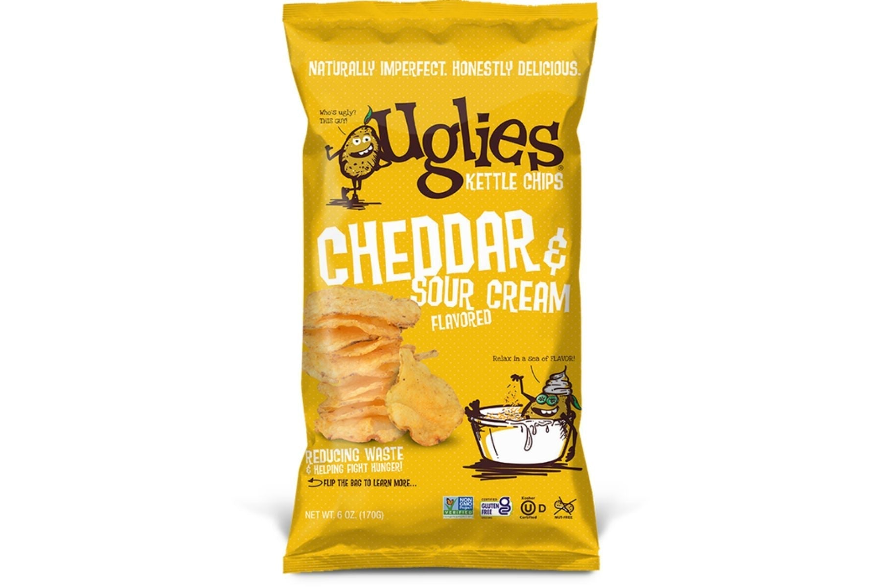 UGLIES - Case of 24 - 2oz Bags: Cheddar & Sour Cream