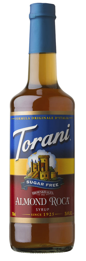 Torani Sugar Free Flavored Syrups - 750 ml Glass Bottle: Almond Roca