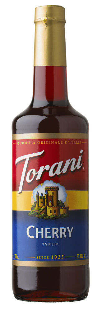 Torani Classic Flavored Syrups - 750 ml Glass Bottle: Cherry