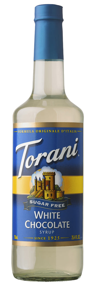 Torani Sugar Free Flavored Syrups - 750 ml Glass Bottle: White Chocolate