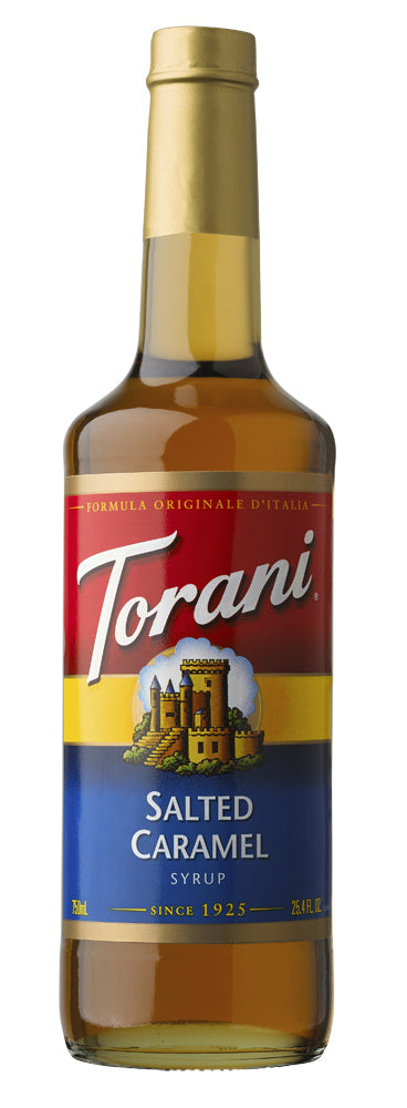 Torani Classic Flavored Syrups - 750 ml Glass Bottle: Salted Caramel