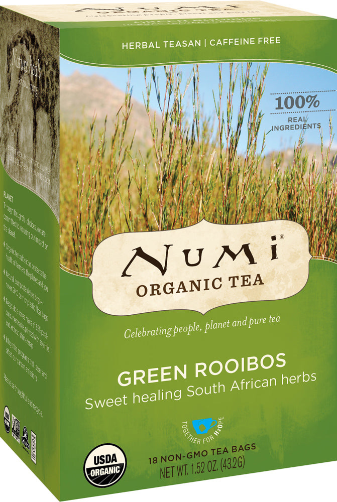 Numi Tea - Box of 18 Single Serve Packets: Green Rooibos
