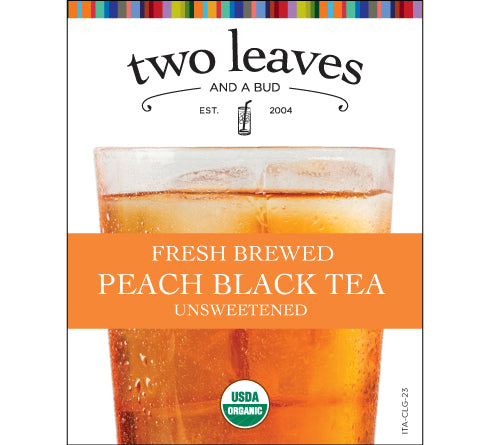 Two Leaves Tea: Peach Black - Box of 24 1oz. Iced Tea Filter Bags