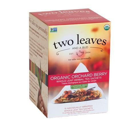 Two Leaves Tea - Box of 15 Tea Sachets: Organic Orchard Berry
