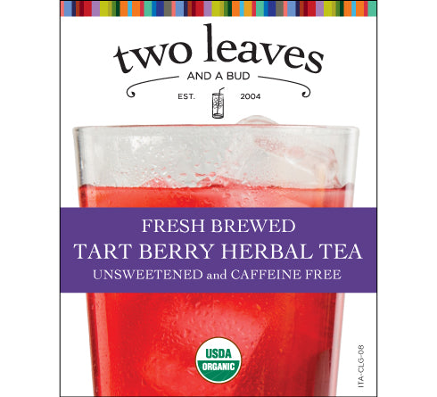 Two Leaves Tea: Organic Tart Berry - Box of 24 1oz. Iced Tea Filter Bags