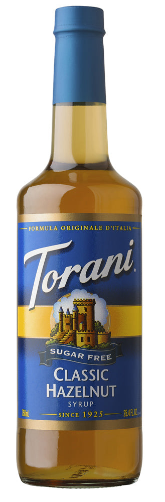 Torani Sugar Free Flavored Syrups - 750 ml Glass Bottle: Hazelnut Classic