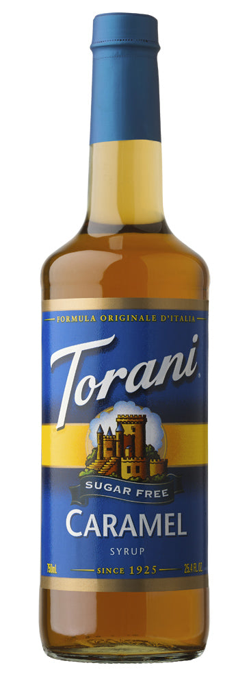 Torani Sugar Free Flavored Syrups - 750 ml Glass Bottle: Caramel