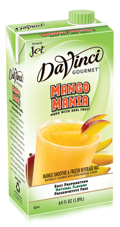 Jet Davinci Gourmet Real Fruit Smoothies - 64 oz. Carton : Mango Mania