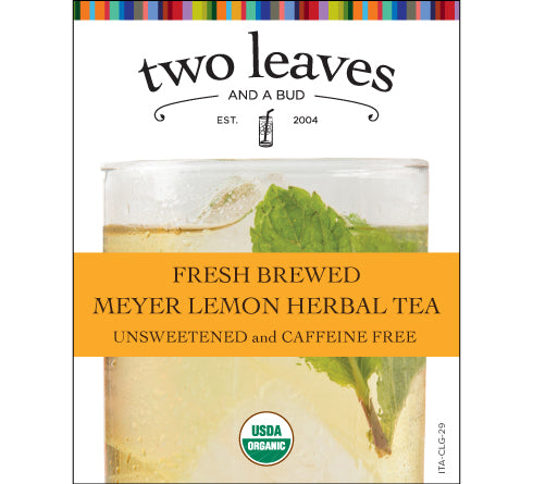 Two Leaves Tea: Organic Meyer Lemon - Box of 24 1oz. Iced Tea Filter Bags